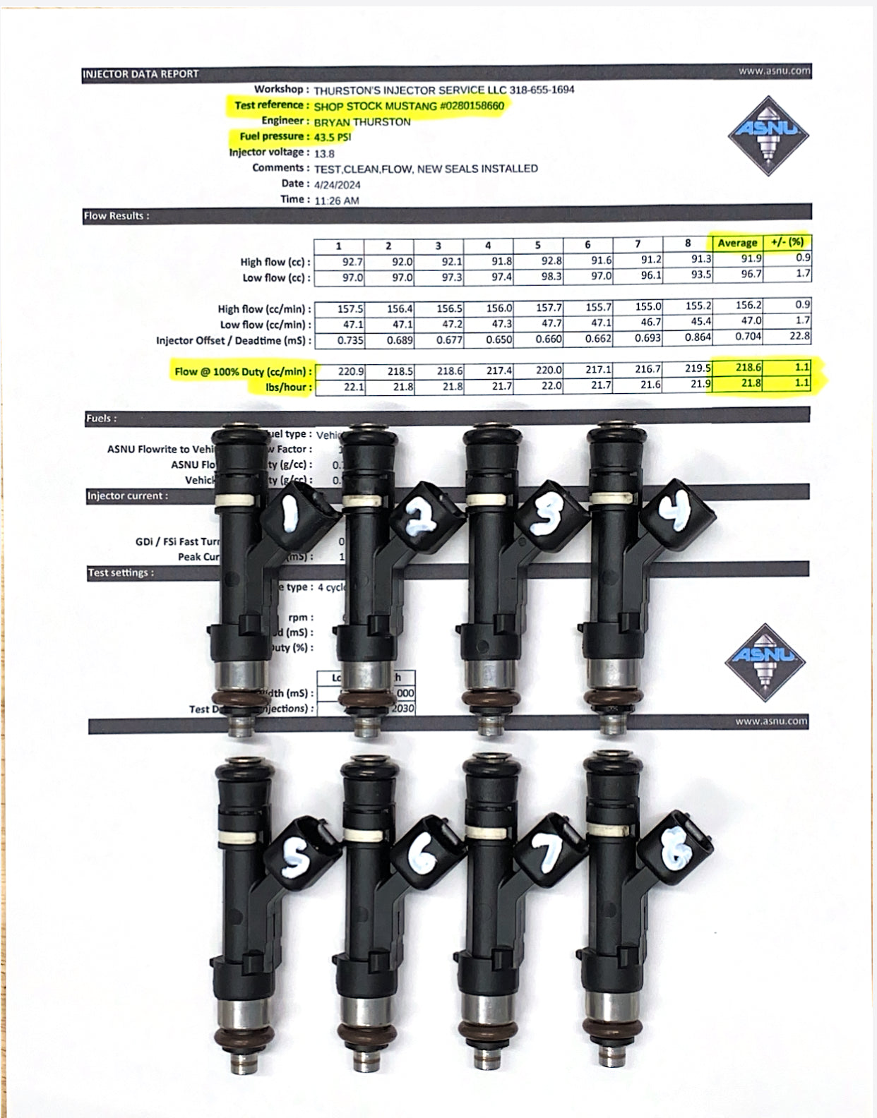 Ford Mustang #0280158660 – Thurston’s Injector Service LLC