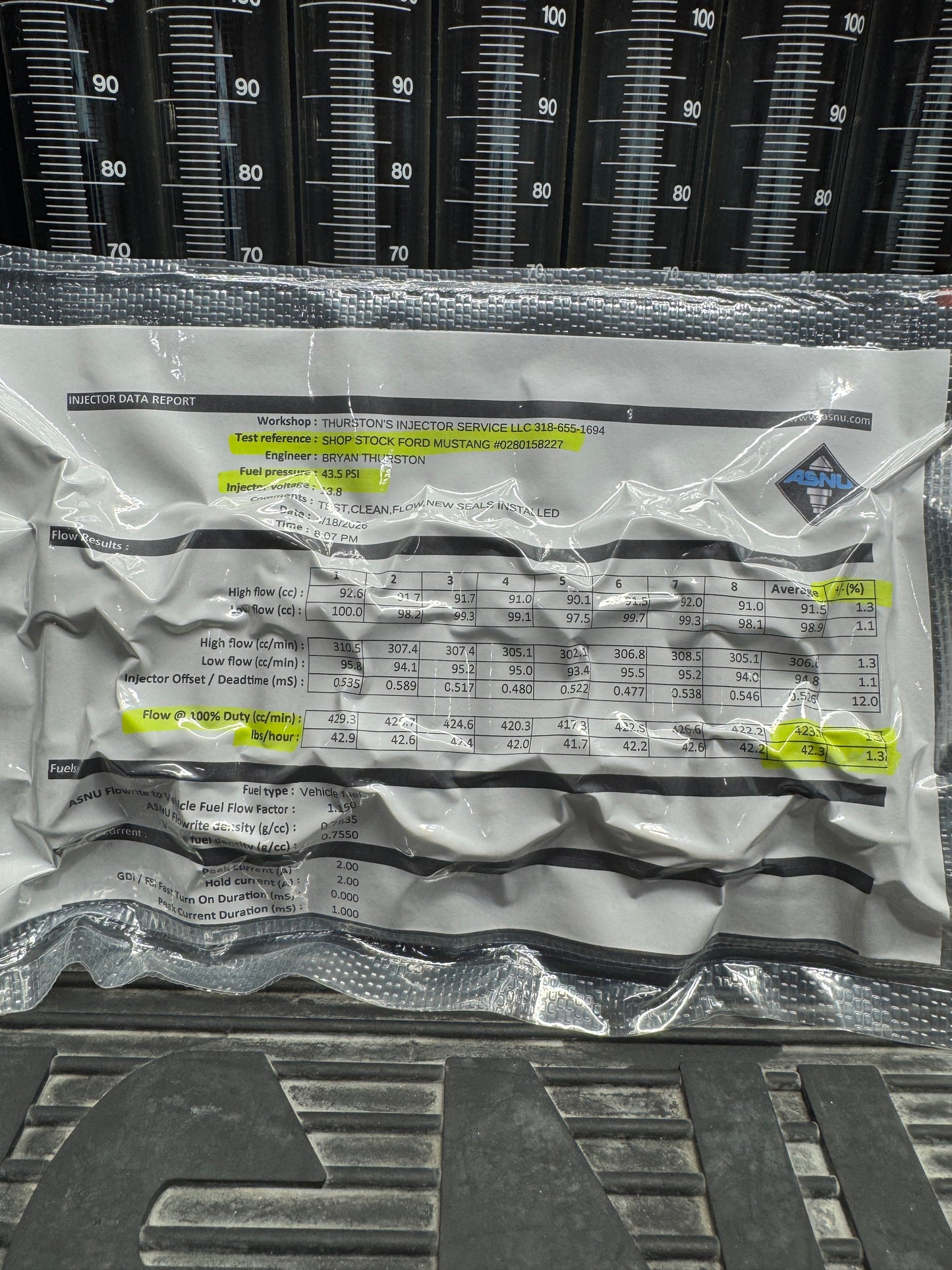 Ford Mustang 42 lb/hr￼